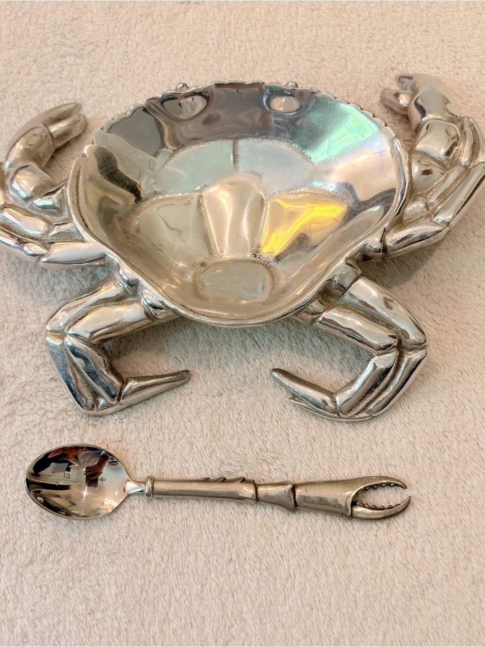 Mariposa Polished Silver Crab Dish Crsb Claw Serving Spoon